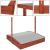 Lada nisip din lemn cu acoperis reglabil, 140x140x121 cm, maro Household NewTrend