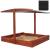 Lada nisip din lemn cu acoperis reglabil, 140x140x121 cm, maro Household NewTrend