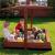 Lada nisip din lemn cu acoperis reglabil, 140x140x121 cm, maro Household NewTrend