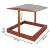 Lada nisip din lemn cu acoperis reglabil, 140x140x121 cm, maro Household NewTrend