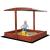 Lada nisip din lemn cu acoperis reglabil, 140x140x121 cm, maro Household NewTrend
