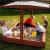 Lada nisip din lemn cu acoperis reglabil, 140x140x121 cm, maro Household NewTrend