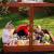 Lada nisip din lemn cu acoperis reglabil, 140x140x121 cm, maro Household NewTrend