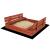 Lada nisip din lemn pliabila cu capac si bancute, 120x120x41 cm, maro Household NewTrend