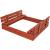 Lada nisip din lemn pliabila cu capac si bancute, 120x120x41 cm, maro Household NewTrend