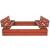 Lada nisip din lemn pliabila cu capac si bancute, 120x120x41 cm, maro Household NewTrend