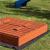 Lada nisip din lemn pliabila cu capac si bancute, 120x120x41 cm, maro Household NewTrend