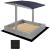 Lada nisip din lemn cu acoperis reglabil si capac, pliabila, 120x120x120 cm, gri Household NewTrend