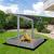 Lada nisip din lemn cu acoperis reglabil si capac, pliabila, 120x120x120 cm, gri Household NewTrend