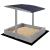 Lada nisip din lemn cu acoperis reglabil si capac, pliabila, 120x120x120 cm, gri Household NewTrend