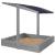 Lada nisip din lemn cu acoperis reglabil si capac, pliabila, 120x120x120 cm, gri Household NewTrend