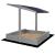 Lada nisip din lemn cu acoperis reglabil si capac, pliabila, 120x120x120 cm, gri Household NewTrend
