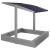 Lada nisip din lemn cu acoperis reglabil si capac, pliabila, 120x120x120 cm, gri Household NewTrend
