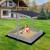 Lada nisip din lemn cu acoperis reglabil si capac, pliabila, 120x120x120 cm, gri Household NewTrend