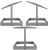 Lada nisip din lemn cu acoperis reglabil si capac, pliabila, 120x120x120 cm, gri Household NewTrend