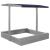 Lada nisip din lemn cu acoperis reglabil si capac, pliabila, 120x120x120 cm, gri Household NewTrend