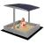 Lada nisip din lemn cu acoperis reglabil si capac, pliabila, 120x120x120 cm, gri Household NewTrend