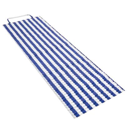 Saltea plaja pliabila din spuma EPE, cu maner si prindere, 180x60x1 cm, albastru cu dungi Household NewTrend