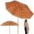 Umbrela de plaja tip hawai pliabila, cu inaltime si unghi reglabil, structura metalica, 160 cm, maro Household NewTrend