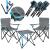 Set masa pliabila cu 2 scaune, structura metalica, husa transport, 47x47x45 cm, gri Household NewTrend