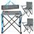 Set masa pliabila cu 2 scaune, structura metalica, husa transport, 47x47x45 cm, gri Household NewTrend