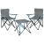 Set masa pliabila cu 2 scaune, structura metalica, husa transport, 47x47x45 cm, gri Household NewTrend