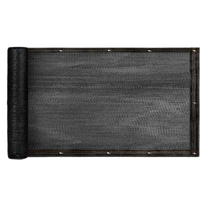 Protectie balcon din plasa PVC, cu inele metalice pentru prindere, 105x500 cm, negru Household NewTrend