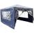Pavilion gradina cu 4 pereti si ferestre, structura metalica, 300x400x250 cm, albastru Household NewTrend