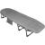 Pat pliabil camping Deluxe Trip cu spatar reglabil tip sezlong, 200x65x29 cm, gri Household NewTrend