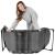 Pat pliabil camping Deluxe Trip cu spatar reglabil tip sezlong, 200x65x29 cm, gri Household NewTrend