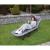 Pat pliabil camping Deluxe Trip cu spatar reglabil tip sezlong, 200x65x29 cm, gri Household NewTrend
