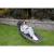 Pat camping turistic, pliabil, Deluxe cu spatar reglabil, maxim 150kg, 190x64x30 cm, gri Household NewTrend