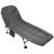 Pat camping turistic, pliabil, Deluxe cu spatar reglabil, maxim 150kg, 190x64x30 cm, gri Household NewTrend