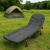 Pat camping turistic, pliabil, Deluxe cu spatar reglabil, maxim 150kg, 190x64x30 cm, gri Household NewTrend