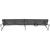 Banca pliabila, imitatie lemn, HDPE si otel, 183x28x43 cm, gri inchis Household NewTrend