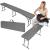 Banca pliabila, imitatie lemn, HDPE si otel, 183x28x43 cm, gri inchis Household NewTrend