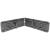 Banca pliabila, imitatie lemn, HDPE si otel, 183x28x43 cm, gri inchis Household NewTrend