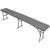 Banca pliabila, imitatie lemn, HDPE si otel, 183x28x43 cm, gri inchis Household NewTrend