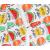 Umbrela plaja 180 cm cu imprimeu fructe, structura otel, reglabila pe inaltime si inclinare, multicolor Household NewTrend