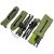 Set camping 5 in 1 cu masa si 4 scaune pliabile, structura otel si blat aluminiu, 53x52x50 cm, verde Household NewTrend