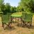 Set camping 5 in 1 cu masa si 4 scaune pliabile, structura otel si blat aluminiu, 53x52x50 cm, verde Household NewTrend