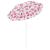 Umbrela de plaja 160 cm cu structura metalica, inclinare reglabila si husa transport, alb si rosu Household NewTrend