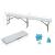 Banca pliabila pentru evenimente si catering, 183x28x43 cm, din HDPE si otel, alb Household NewTrend
