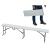 Banca pliabila pentru evenimente si catering, 183x28x43 cm, din HDPE si otel, alb Household NewTrend