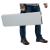 Banca pliabila pentru evenimente si catering, 183x28x43 cm, din HDPE si otel, alb Household NewTrend