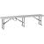 Banca pliabila pentru evenimente si catering, 183x28x43 cm, din HDPE si otel, alb Household NewTrend