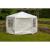 Pavilon gradina cu structura metalica, 6 pereti laterali detasabili, alb, 378x330x260 cm Household NewTrend