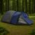 Cort camping 4 persoane cu antreu, impermeabil 3000 mm, 450x210x150 cm, negru si albastru Household NewTrend