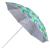 Umbrela de plaja pliabila, cu inclinare si inaltime reglabila, diametru 150 cm, verde cu imprimeu frunze verzi Household NewTrend