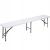 Banca pliabila, cu maner, HDPE si cadru metalic, 180x30x43 cm, alb/gri Household NewTrend